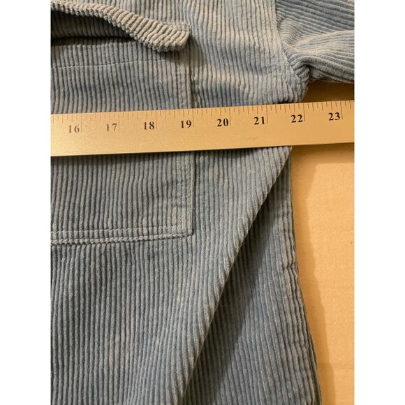 Cotton:On Women's Size XS Blue Corduroy Button Down Snap Wide Wale Cotton - Picture 6 of 9